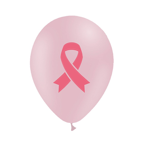 16 ballons imprimés nœud rose