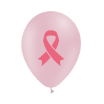 8 ballons imprimés nœud rose 30 cm